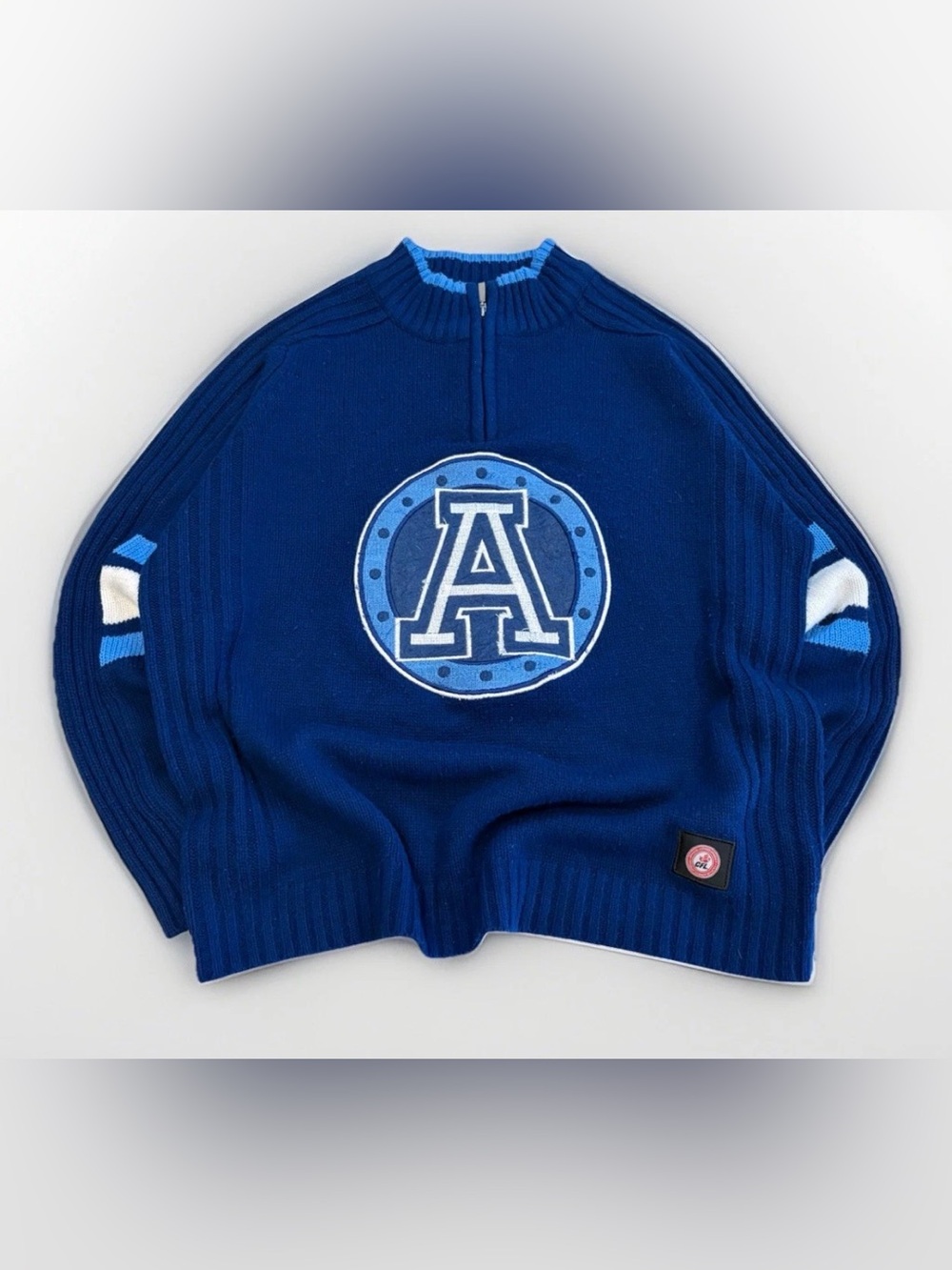 Toronto Argonauts CFL Sweatshirt Size XL Heavy Knit Quarter Sweater Zip Argos